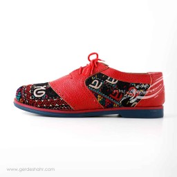 کفش زنانه چرمی دست دوز سوزندوزی طرح یک قرمز سایز 39 چاوان -  chavan