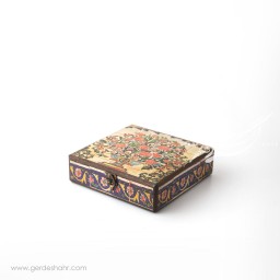 جعبه چوبی کتابی نقش گلدان هفتگان اکسسوری